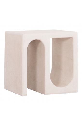 ΤΡΑΠΕΖΙ ΣΑΛΟΝΙΟΥ ΣΕΙΡΑ SANTORINI HM18070 MDF ΣΕ ΥΠΟΛΕΥΚΟ ΧΡΩΜΑ 48x38x48,5Υεκ.