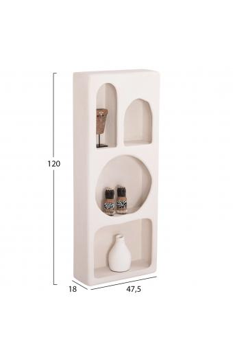 ΡΑΦΙΕΡΑ ΤΟΙΧΟΥ ΣΕΙΡΑ SANTORINI HM18069 MDF ΣΕ ΥΠΟΛΕΥΚΟ ΧΡΩΜΑ 47,5x18x120Υεκ.