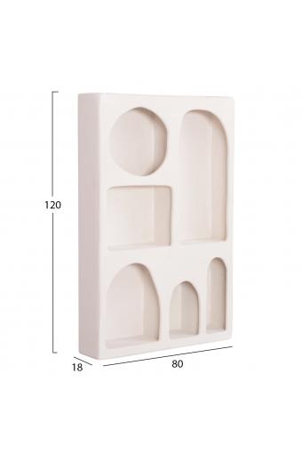 ΡΑΦΙΕΡΑ-ΚΟΜΜΟ ΣΕΙΡΑ SANTORINI HM18059 MDF ΣΕ ΥΠΟΛΕΥΚΟ 80x18x120Υεκ.