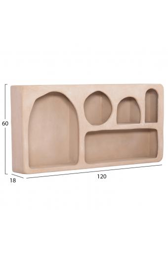 ΡΑΦΙ ΤΟΙΧΟΥ ΣΕΙΡΑ SANTORINI HM18063.02 MDF ΣΕ ΚΑΦΕ 120x18x60Υεκ.