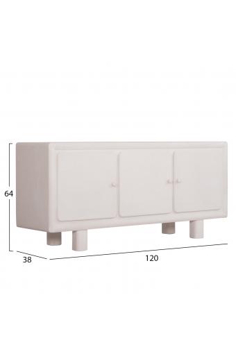 ΜΠΟΥΦΕΣ ΣΕΙΡΑ SANTORINI HM18068 MDF ΣΕ ΥΠΟΛΕΥΚΟ ΧΡΩΜΑ-3 ΠΟΡΤΕΣ 140x38x64Υεκ.