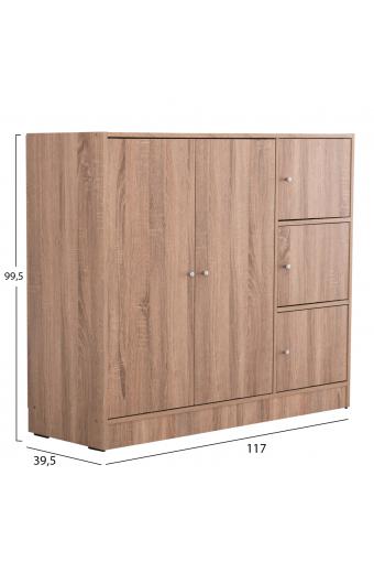 ΝΤΟΥΛΑΠΙ ΜΕ 4 ΑΠΟΘ.ΧΩΡΟΥΣ MATIN HM2480.02 SONAMA OAK ΜΕΛΑΜΙΝΗ 117x39,5x99,5Υεκ