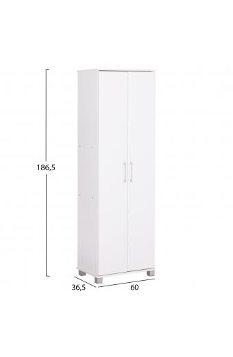 ΠΑΠΟΥΤΣΟΘΗΚΗ-ΝΤΟΥΛΑΠΑ CLUSE HM2403.03 ΜΕΛΑΜΙΝΗ ΛΕΥΚΟ ΧΡΩΜΑ 60Χ36,5Χ186,5Υεκ.