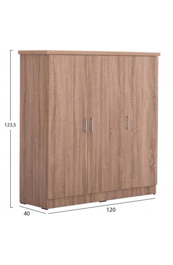 ΝΤΟΥΛΑΠΑ 3ΦΥΛΛΗ ΜΕ ΡΑΦΙΑ FUENTO HM2482.01 SONAMA OAK ΜΕΛΑΜΙΝΗ 120-116x40x123,5Υεκ.