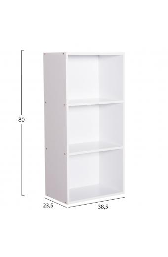ΡΑΦΙΕΡΑ ΤΟΙΧΟΥ CUBICON HM9941.01 ΛΕΥΚΗ ΜΕΛΑΜΙΝΗ 38,5x23,5x80Υεκ.
