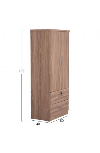 ΝΤΟΥΛΑΠΑ ΜΕ ΣΥΡΤΑΡΙΑ REINA HM2484.11 SONAMA OAK ΜΕΛΑΜΙΝΗ 80x48x183Υεκ.