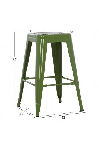 ΣΚΑΜΠΟ ΜΕΣΑΙΟΥ ΥΨΟΥΣ ΜΕΤΑΛΛΙΚΟ MELITA-PRO HM8573.53 ΣΕ LIGHT OLIVE GREEN 43x43x67Υεκ.