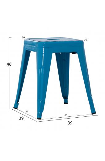 ΣΚΑΜΠΟ ΜΕΤΑΛΛΙΚΟ MELITA HM0096.48 ΣΕ ΜΠΛΕ ΧΡΩΜΑ 37x37x45Υεκ.