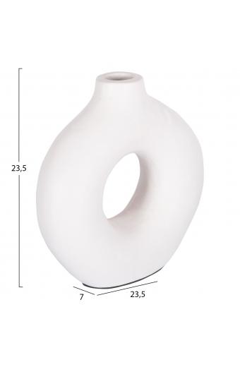 ΔΙΑΚΟΣΜΗΤΙΚΟ ΒΑΖΟ ΣΕΙΡΑ CLAYVON HM4404 ΤΕΡΑΚΟΤΑ ΣΕ ΛΕΥΚΟ 23,5x7x23,5Υεκ.