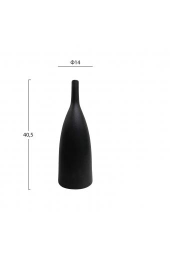 ΕΠΙΤΡΑΠΕΖΙΟ ΚΕΡΑΜΙΚΟ ΔΙΑΚΟΣΜΗΤΙΚΟ GALAD HM4634.02 ΜΑΥΡΟ ΜΑΤ Φ14x39Υεκ