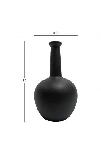 ΕΠΙΤΡΑΠΕΖΙΟ ΚΕΡΑΜΙΚΟ ΔΙΑΚΟΣΜΗΤΙΚΟ ELENDIL HM4593.02 ΜΑΥΡΟ ΜΑΤ 14,5x25Υεκ