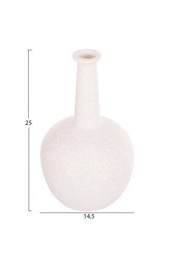 ΕΠΙΤΡΑΠΕΖΙΟ ΚΕΡΑΜΙΚΟ ΔΙΑΚΟΣΜΗΤΙΚΟ ELENDIL HM4593.01 ΥΠΟΛΕΥΚΟ ΚΡΥΣΤΑΛΛΙΚΟ Φ15x25Υεκ