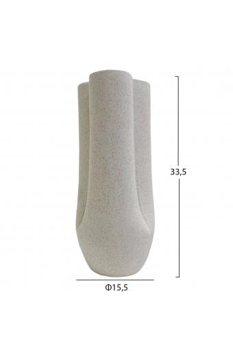 ΕΠΙΤΡΑΠΕΖΙΟ ΚΕΡΑΜΙΚΟ ΔΙΑΚΟΣΜΗΤΙΚΟ GLAΖΕ HM4611.01 ΚΡΥΣΤΑΛΛΙΚΟ ΥΠΟΛΕΥΚΟ Φ14x34Υεκ