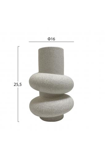 ΕΠΙΤΡΑΠΕΖΙΟ ΚΕΡΑΜΙΚΟ ΔΙΑΚΟΣΜΗΤΙΚΟ ROOK HM4627.01 ΥΠΟΛΕΥΚΟ ΚΡΥΣΤΑΛΛΙΚΟ Φ16x25,5Υεκ