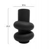 ΕΠΙΤΡΑΠΕΖΙΟ ΚΕΡΑΜΙΚΟ ΔΙΑΚΟΣΜΗΤΙΚΟ ROOK HM4627.02 ΜΑΥΡΟ ΜΑΤ Φ16x25,5Υεκ