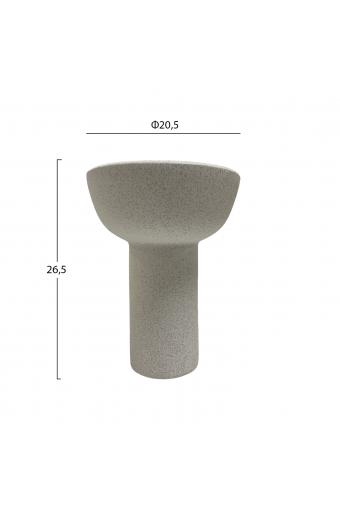 ΕΠΙΤΡΑΠΕΖΙΟ ΚΕΡΑΜΙΚΟ ΔΙΑΚΟΣΜΗΤΙΚΟ ELENDIL HM4603.01 ΥΠΟΛΕΥΚΟ ΚΡΥΣΤΑΛΛΙΚΟ Φ20x26,5Υεκ