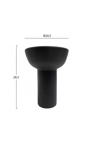 ΕΠΙΤΡΑΠΕΖΙΟ ΚΕΡΑΜΙΚΟ ΔΙΑΚΟΣΜΗΤΙΚΟ ELENDIL HM4603.02 ΜΑΥΡΟ ΜΑΤ Φ20x26.5Υεκ