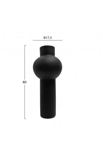 ΕΠΙΤΡΑΠΕΖΙΟ ΚΕΡΑΜΙΚΟ ΔΙΑΚΟΣΜΗΤΙΚΟ SCEPTER HM4604.02 ΜΑΥΡΟ ΜΑΤ Φ17x39Υεκ