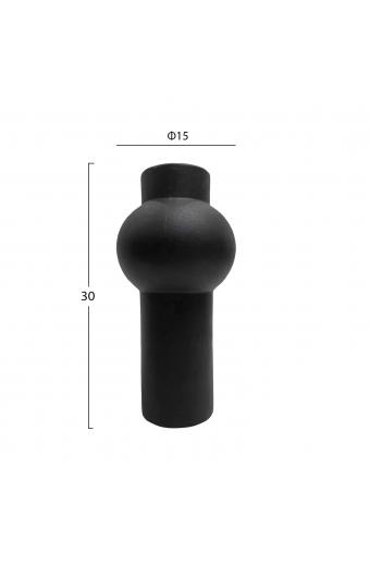 ΕΠΙΤΡΑΠΕΖΙΟ ΚΕΡΑΜΙΚΟ ΔΙΑΚΟΣΜΗΤΙΚΟ SCEPTER HM4605.02 ΜΑΥΡΟ ΜΑΤ Φ15x30Υ εκ.