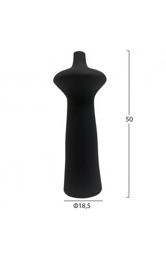 ΕΠΙΤΡΑΠΕΖΙΟ ΚΕΡΑΜΙΚΟ ΔΙΑΚΟΣΜΗΤΙΚΟ SCEPTER HM4636.02 ΜΑΥΡΟ ΜΑΤ Φ18x49Υεκ