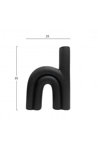 ΕΠΙΤΡΑΠΕΖΙΟ ΚΕΡΑΜΙΚΟ ΔΙΑΚΟΣΜΗΤΙΚΟ ARCON HM4638.02 ΜΑΥΡΟ ΜΑΤ 25,5x6x34Υεκ