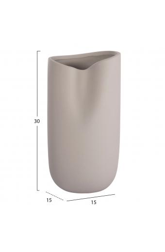 ΕΠΙΤΡΑΠΕΖΙΟ ΚΕΡΑΜΙΚΟ ΔΙΑΚΟΣΜΗΤΙΚΟ GLAΖΕ HM4607.03 ΓΚΡΙ ΜΑΤ 15x15x30Υεκ