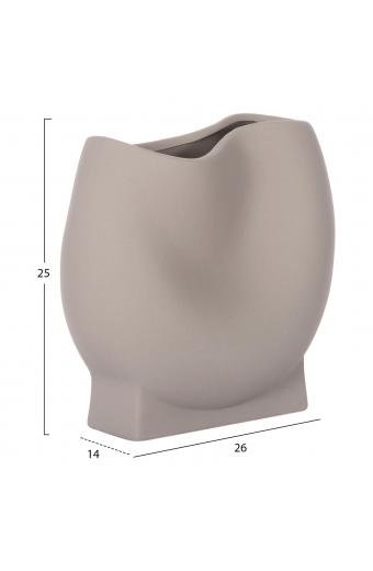 ΕΠΙΤΡΑΠΕΖΙΟ ΚΕΡΑΜΙΚΟ ΔΙΑΚΟΣΜΗΤΙΚΟ GLAΖΕ HM4610.03 ΓΚΡΙ ΜΑΤ 26x14x25Υεκ