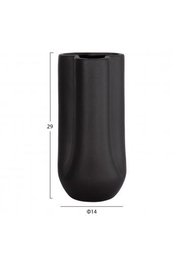 ΕΠΙΤΡΑΠΕΖΙΟ ΚΕΡΑΜΙΚΟ ΔΙΑΚΟΣΜΗΤΙΚΟ GLAΖΕ HM4612.02 ΜΑΥΡΟ ΜΑΤ Φ14x29Υεκ