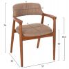 ΠΟΛΥΘΡΟΝΑ JAMES HM18259 TEAK WOOD ΜΕ ΣΑΜΠΑΝΙ ΥΦΑΣΜΑ 57x52x76Υεκ.
