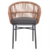 ΠΟΛΥΘΡΟΝΑ ΑΛΟΥΜΙΝΙΟΥ ORIN HM6265.01 ΣΚΟΥΡΟ ΓΚΡΙ- P.E.RATTAN ΣΕ ΦΥΣΙΚΟ 65x56x82Υεκ.
