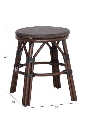 ΣΚΑΜΠΟ ΑΛΟΥΜΙΝΙΟΥ CHINO HM6285.01 BAMBOO LOOK ΚΑΦΕ-TEXTILENE ΚΑΦΕ Φ36x46Υεκ.