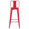 ΣΚΑΜΠΟ BAR ME ΠΛΑΤΗ ΜΕΤΑΛΛΙΚΟ MELITA-PRO HM8643.44 ΚΟΚΚΙΝΟ 42x42x100Υεκ.