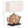 ΕΠΙΤΡΑΠΕΖΙΟ ΟΡΘΟΓΩΝΙΟ ΦΩΤΙΣΤΙΚΟ TWIGGY HM4424 DRIFTWOOD & ΛΕΥΚΟ ΚΑΠΕΛΟ 35x14x50Υεκ.