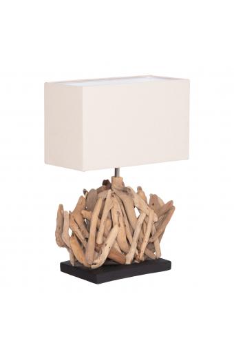 ΕΠΙΤΡΑΠΕΖΙΟ ΟΡΘΟΓΩΝΙΟ ΦΩΤΙΣΤΙΚΟ TWIGGY HM4424 DRIFTWOOD & ΛΕΥΚΟ ΚΑΠΕΛΟ 35.5x15x47Υεκ.