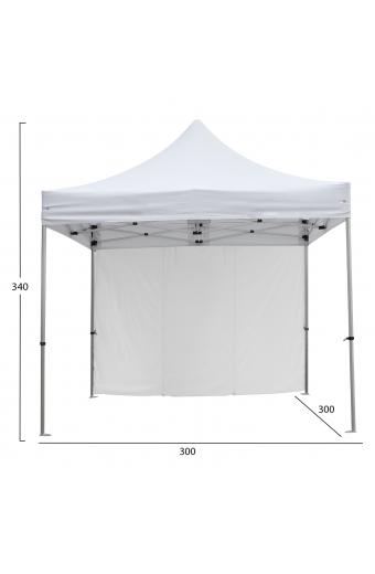 GAZEBO ΕΠΑΓΓΕΛΜΑΤΙΚΟ ΒΑΡΕΩΣ ΤΥΠΟΥ CRESSEN HM21097 ΠΤΥΣΣΟΜΕΝΟ ΑΛΟΥΜΙΝΙΟΥ 3x3x3,4Yμ