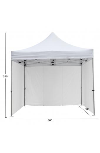 GAZEBO ΕΠΑΓΓΕΛΜΑΤΙΚΟ ΒΑΡΕΩΣ ΤΥΠΟΥ CRESSEN HM21097.01 ΠΤΥΣΣΟΜΕΝΟ ΑΛΟΥΜΙΝΙΟΥ 3x3x3,4Yεκ