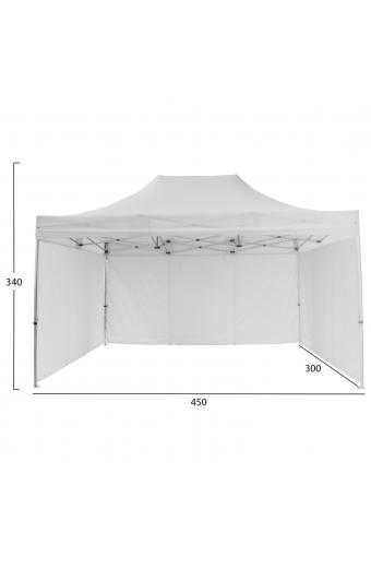 GAZEBO ΕΠΑΓΓΕΛΜΑΤΙΚΟ ΒΑΡΕΩΣ ΤΥΠΟΥ CRESSEN HM21098.01 ΠΤΥΣΣΟΜΕΝΟ ΑΛΟΥΜΙΝΙΟΥ 3x4,5x3,4Yμ