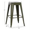 ΣΚΑΜΠΟ ΜΕΣΑΙΟΥ ΥΨΟΥΣ ΜΕΤΑΛΛΙΚΟ MELITA-PRO HM8573.43 DARK OLIVE GREEN 43x43x67Υεκ.
