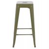 ΣΚΑΜΠΟ ΜΠΑΡ ΜΕΤΑΛΛΙΚΟ MELITA-PRO HM8642.43 ΣΕ DARK OLIVE 43x43x78Υεκ.
