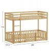 ΠΑΙΔΙΚΗ ΚΟΥΚΕΤΑ ΜΕ ΠΑΡΚΑΚΙ PLAYKID HM703.01 ΞΥΛΟ ΠΕΥΚΟΥ ΦΥΣΙΚΟ ΓΙΑ 190x90εκ