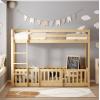 ΠΑΙΔΙΚΗ ΚΟΥΚΕΤΑ ΜΕ ΠΑΡΚΑΚΙ PLAYKID HM703.01 ΞΥΛΟ ΠΕΥΚΟΥ ΦΥΣΙΚΟ ΓΙΑ 190x90εκ