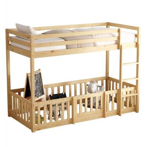 ΠΑΙΔΙΚΗ ΚΟΥΚΕΤΑ ΜΕ ΠΑΡΚΑΚΙ PLAYKID HM703.01 ΞΥΛΟ ΠΕΥΚΟΥ ΦΥΣΙΚΟ ΓΙΑ 190x90εκ