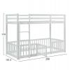 ΠΑΙΔΙΚΗ ΚΟΥΚΕΤΑ ΜΕ ΠΑΡΚΑΚΙ PLAYKID HM703.03 ΞΥΛΟ ΠΕΥΚΟΥ ΛΕΥΚΟ ΓΙΑ 190x90εκ