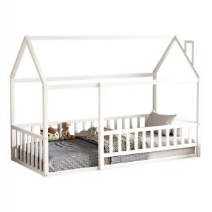 ΚΡΕΒΑΤΙ ΠΑΙΔΙΚΟ ΜΕ ΚΑΓΚΕΛΟ HOUSER HM706.03 τ.MONTESSORI ΞΥΛΟ ΠΕΥΚΟ ΛΕΥΚΟ-190x90εκ
