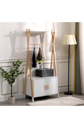 ΚΡΕΜΑΣΤΡΑ ΠΑΙΔΙΚH ΜΕ ΝΤΟΥΛΑΠΙ PASCHAL HM2495.03 ΜΕΛΑΜΙΝΗ-ΞΥΛΟ ΠΕΥΚΟΥ 76x44x170Υεκ
