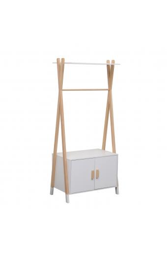 ΚΡΕΜΑΣΤΡΑ ΠΑΙΔΙΚH ΜΕ ΝΤΟΥΛΑΠΙ PASCHAL HM2495.03 ΜΕΛΑΜΙΝΗ-ΞΥΛΟ ΠΕΥΚΟΥ 76x44x170Υεκ