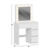 ΤΟΥΑΛΕΤΑ ΜΕ ΦΩΤΙΣΜΟ LED & ΣΥΡΤΑΡΙΑ KEITLIN HM2499.03 ΜΕΛΑΜΙΝΗ ΣΕ ΛΕΥΚΟ 80x40x140Υεκ.