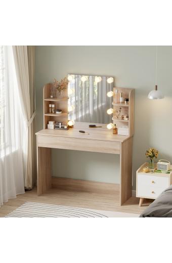 ΤΟΥΑΛΕΤΑ ΜΕ ΦΩΤΙΣΜΟ LED-ΡΑΦΙΑ-ΣΥΡΤΑΡΙΑ LAURYN HM2502.01 SONAMA 101.8x40x139.5Υεκ