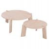 ΣΕΤ 2ΤΜΧ ΤΡΑΠΕΖΙΑ ΣΑΛΟΝΙΟΥ EQUIL HM9943.01 MDF ΜΕ ΜΕΛΑΜΙΝΗ-ΦΥΣΙΚΟ 66x66εκ + 87x87εκ