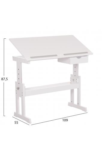 ΓΡΑΦΕΙΟ/ΣΧΕΔΙΑΣΤΗΡΙΟ ASCENT HM18289 MDF ΣΕ ΛΕΥΚΟ 109x55x87,5Υεκ